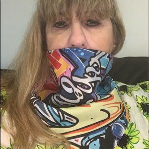 Nylon masks and graffiti bandanas. 50 more!!